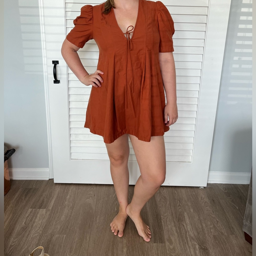 Free People mini dress, burnt orange color🌼 - make me an offer!!😊